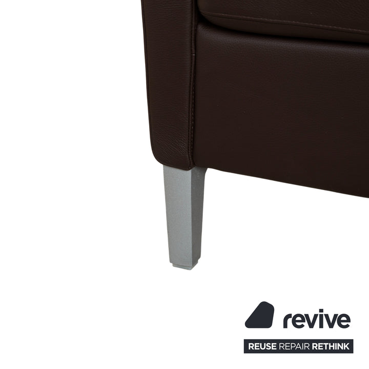 Rolf Benz 3300 Leder 2x Dreisitzer Braun Mokka Sofa Couch