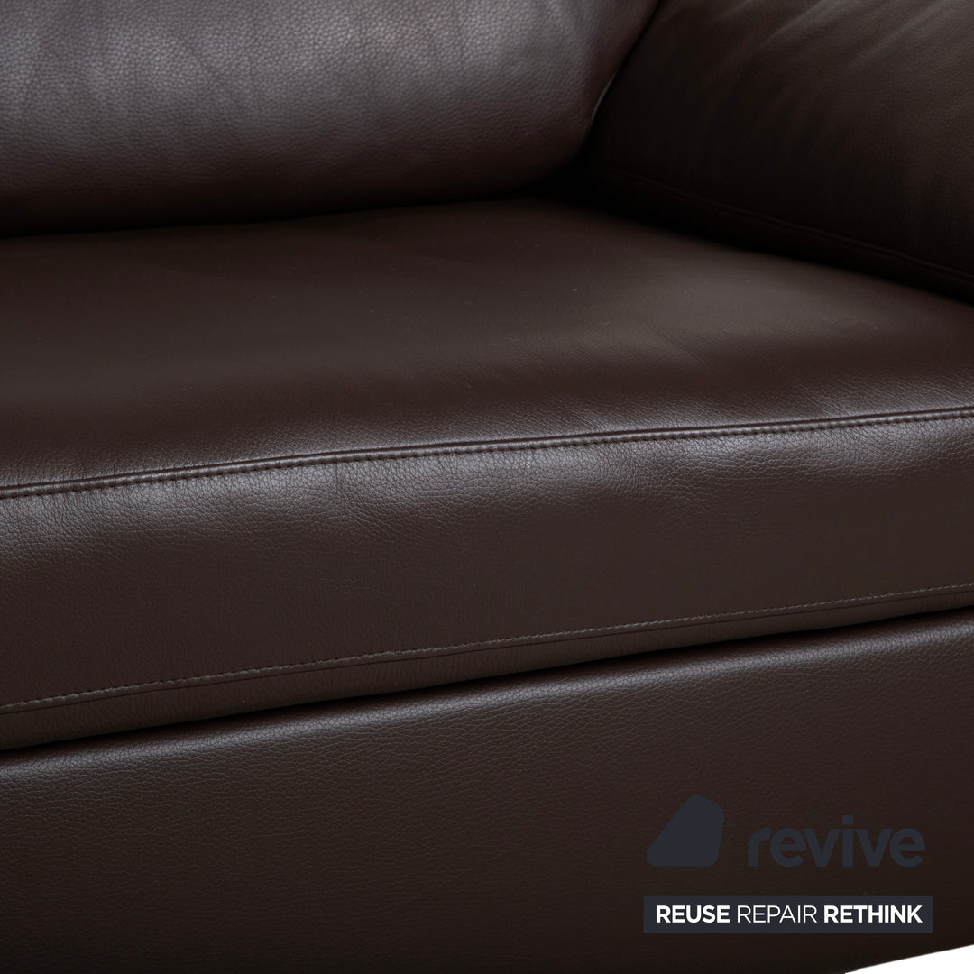 Rolf Benz 3300 Leder Dreisitzer Braun Mokka Sofa Couch