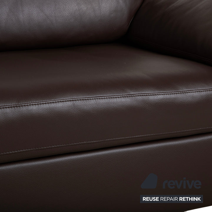 Rolf Benz 3300 Leder Dreisitzer Braun Mokka Sofa Couch