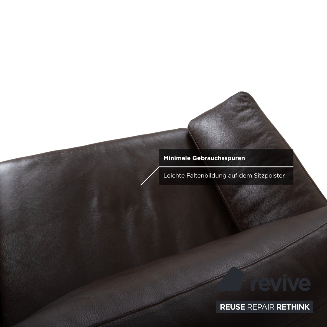 Rolf Benz 3300 Leder Dreisitzer Braun Mokka Sofa Couch