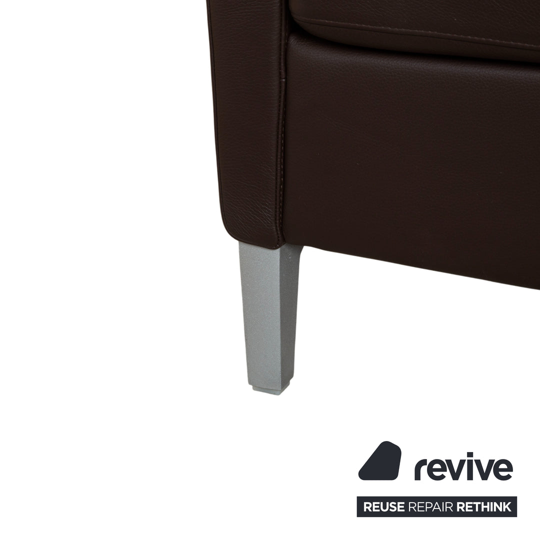 Rolf Benz 3300 Leder Dreisitzer Braun Mokka Sofa Couch