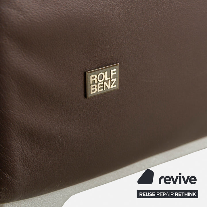 Canapé trois places en cuir marron Rolf Benz 3300