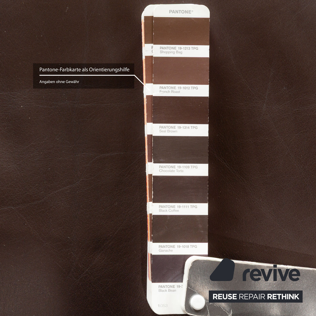 Canapé trois places en cuir marron Rolf Benz 3300