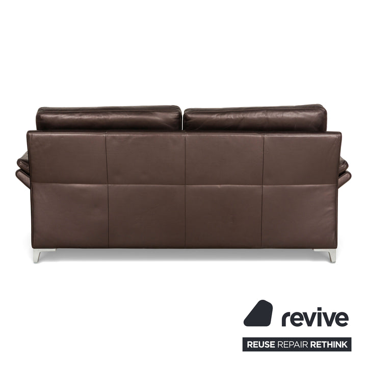 Canapé trois places en cuir marron Rolf Benz 3300