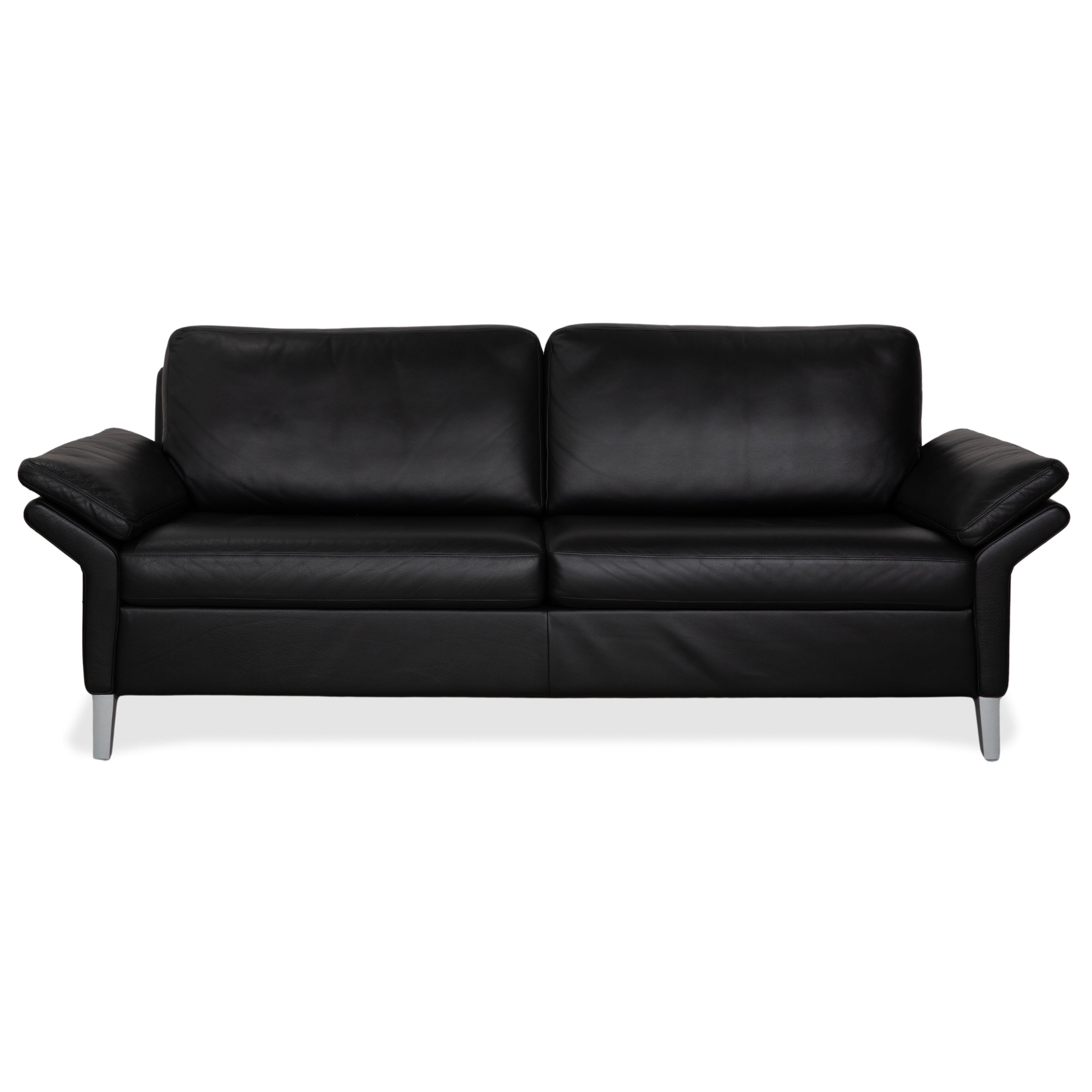 Rolf Benz 3300 Leder Dreisitzer Schwarz Sofa Couch