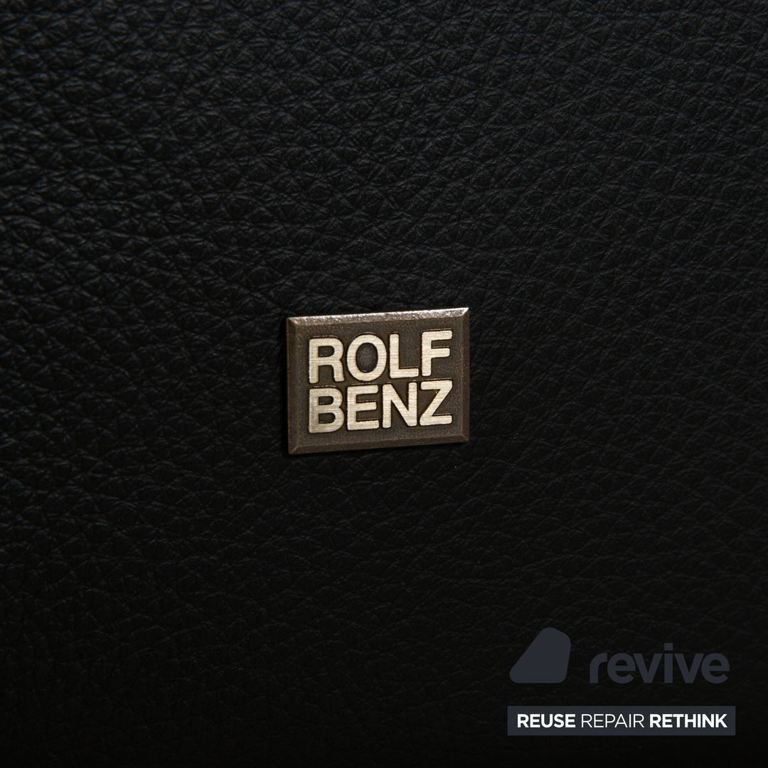 Fauteuil en cuir noir Rolf Benz 3300