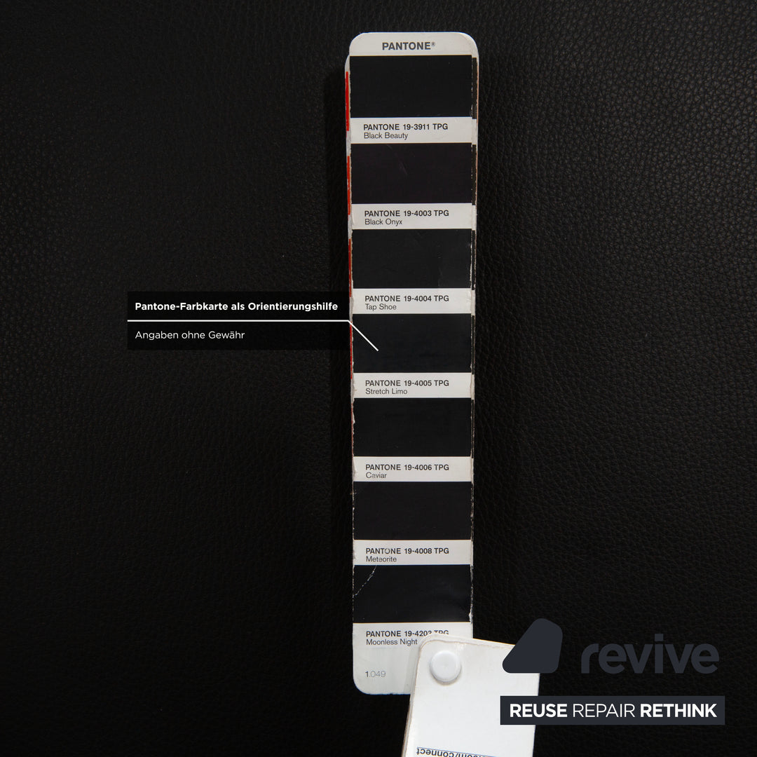 Fauteuil en cuir noir Rolf Benz 3300