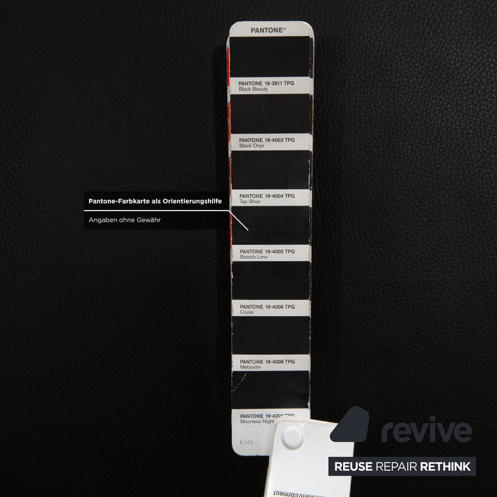 Fauteuil en cuir noir Rolf Benz 3300