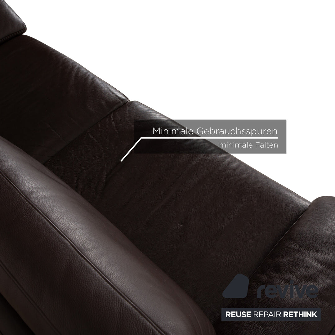 Rolf Benz 3300 Leather Sofa Set Brown Three-Seater Two-Seater Couch