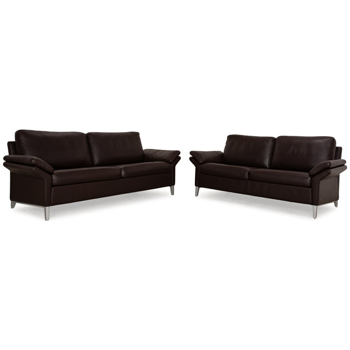 Rolf Benz 3300 Leder Sofa Garnitur Braun Dreisitzer Zweisitzer Couch