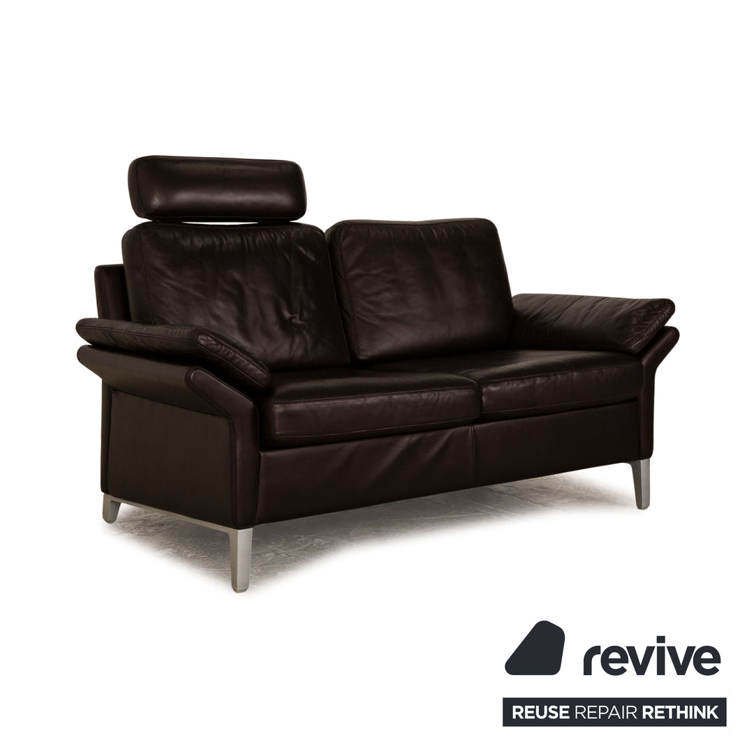 Rolf Benz 3300 Leder Zweisitzer Braun Dunkelbraun Sofa Couch