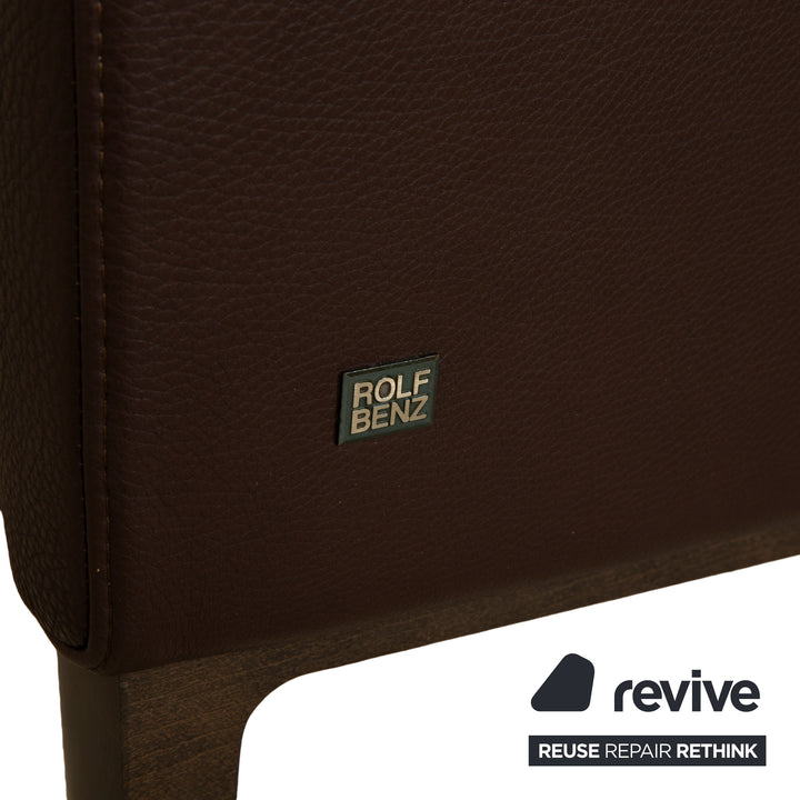 Rolf Benz 3300 leather two-seater brown sofa couch