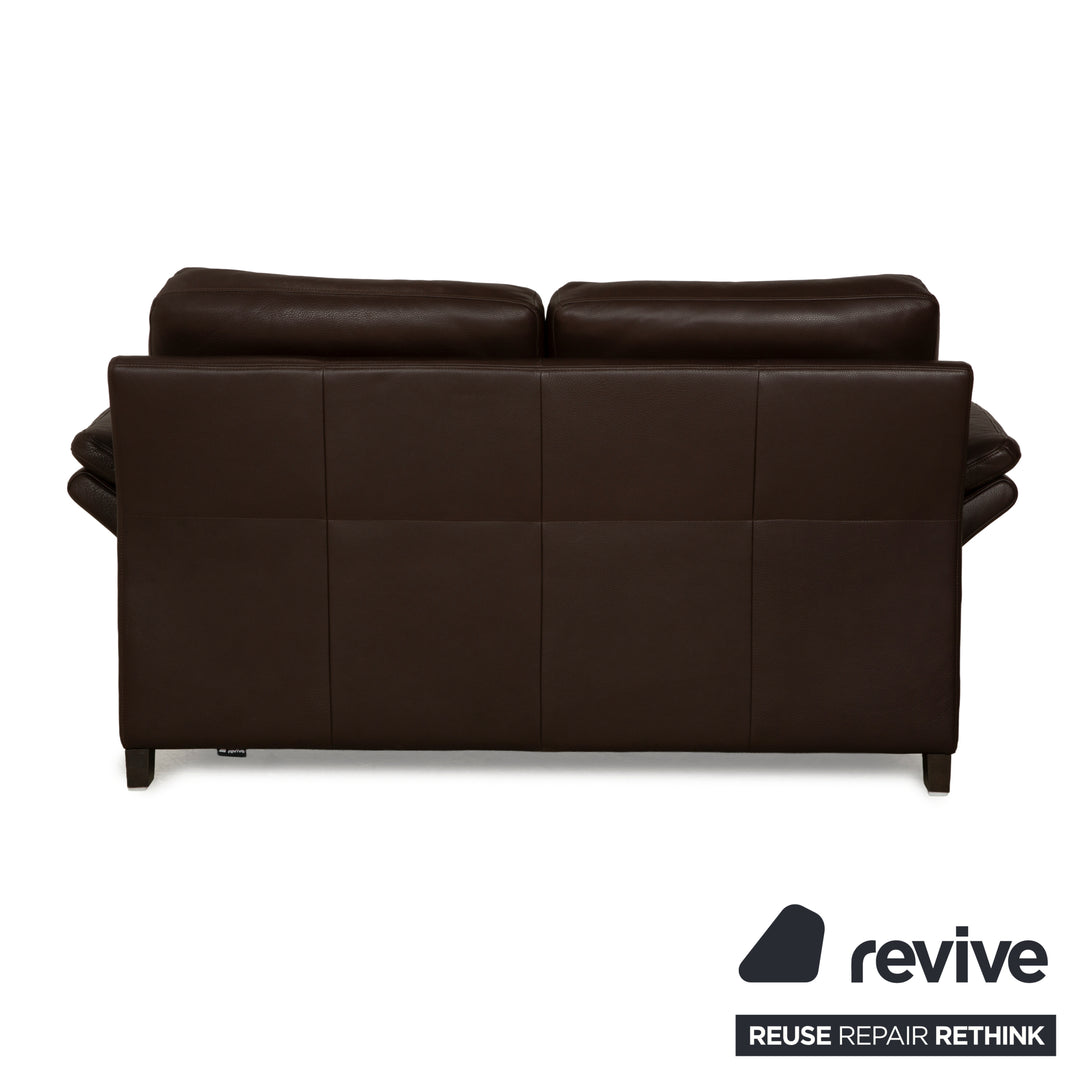 Rolf Benz 3300 leather two-seater brown sofa couch