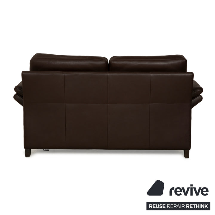 Rolf Benz 3300 leather two-seater brown sofa couch