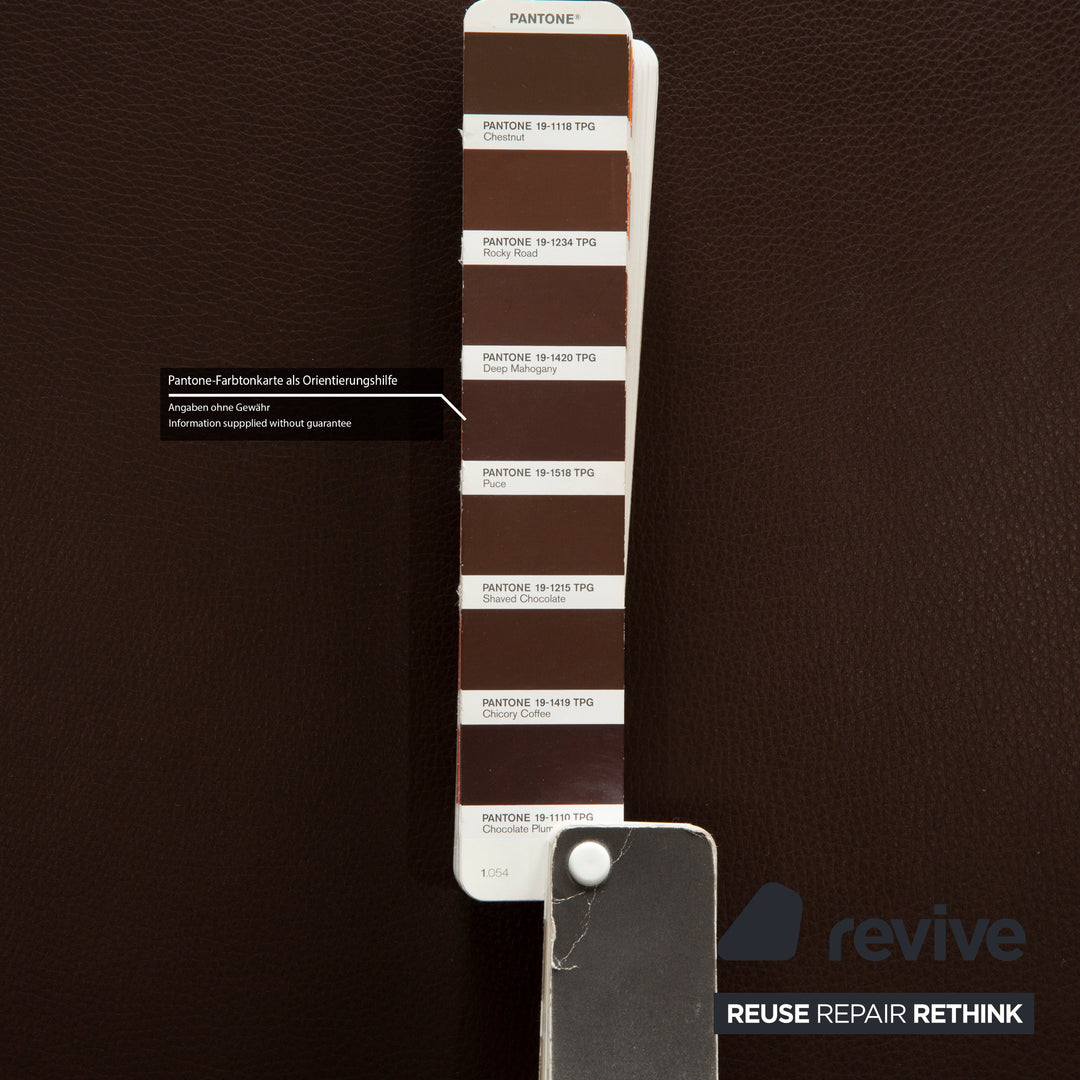 Rolf Benz 3300 leather two-seater brown sofa couch