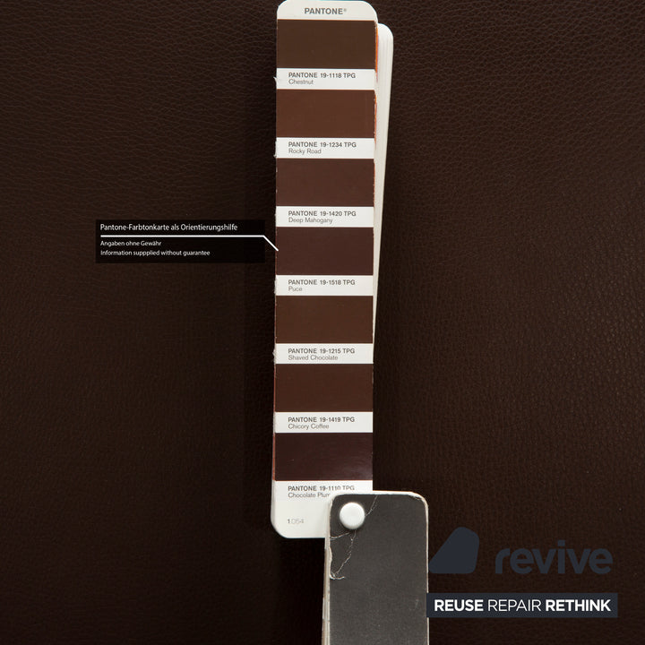 Rolf Benz 3300 leather two-seater brown sofa couch