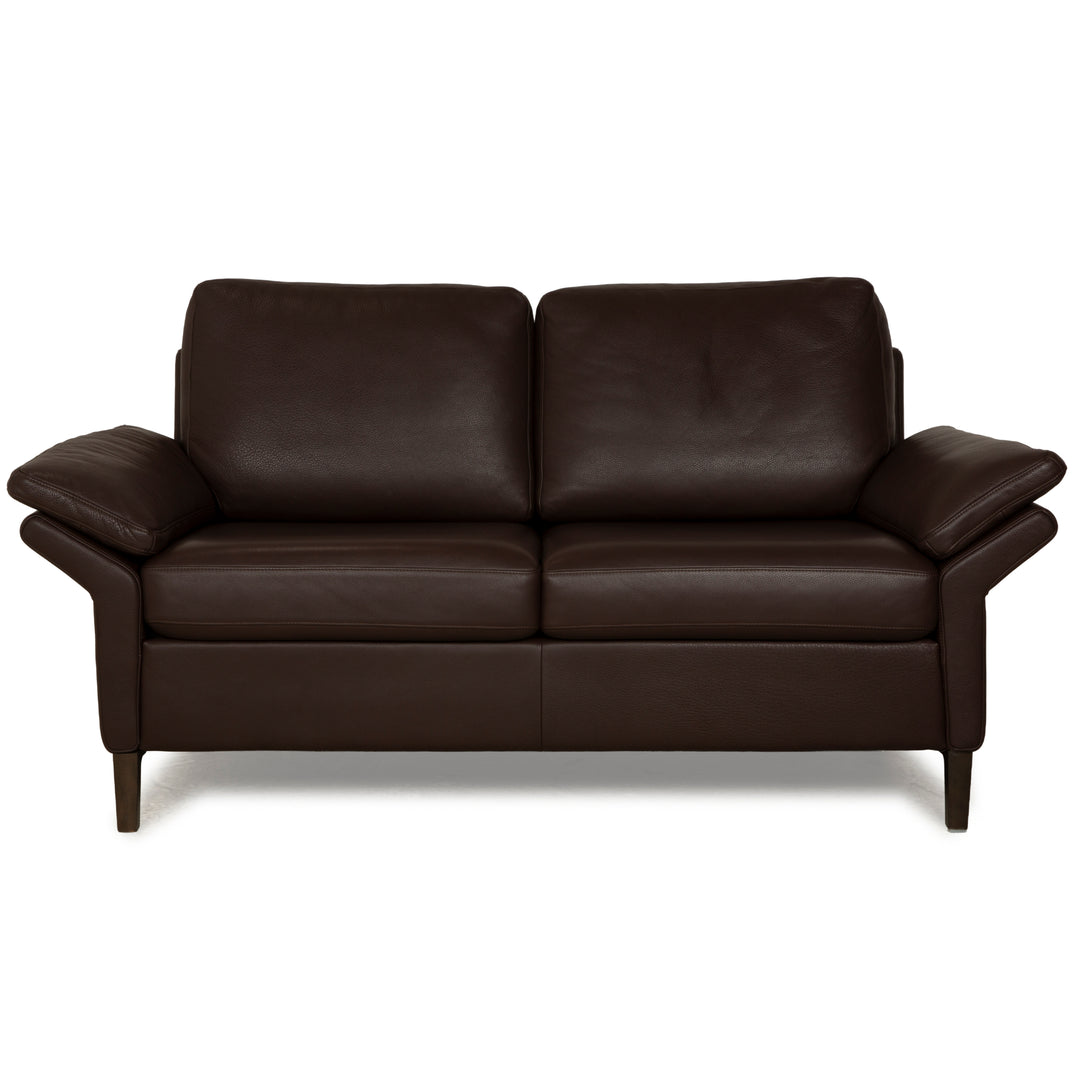 Rolf Benz 3300 leather two-seater brown sofa couch