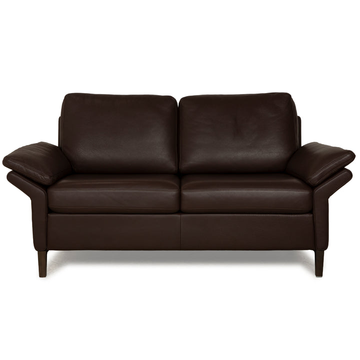 Rolf Benz 3300 leather two-seater brown sofa couch