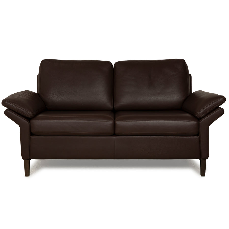 Rolf Benz 3300 leather two-seater brown sofa couch