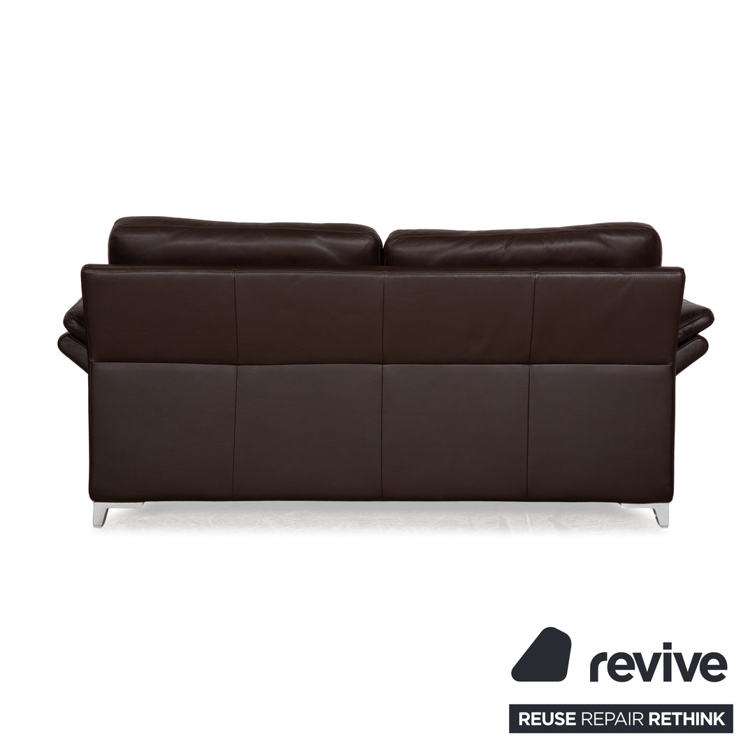 Rolf Benz 3300 leather two-seater brown sofa couch