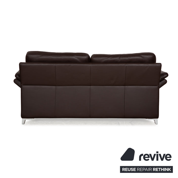 Rolf Benz 3300 leather two-seater brown sofa couch