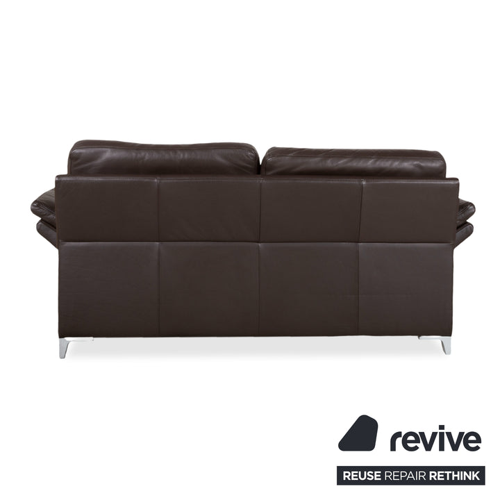 Rolf Benz 3300 leather two-seater brown sofa couch