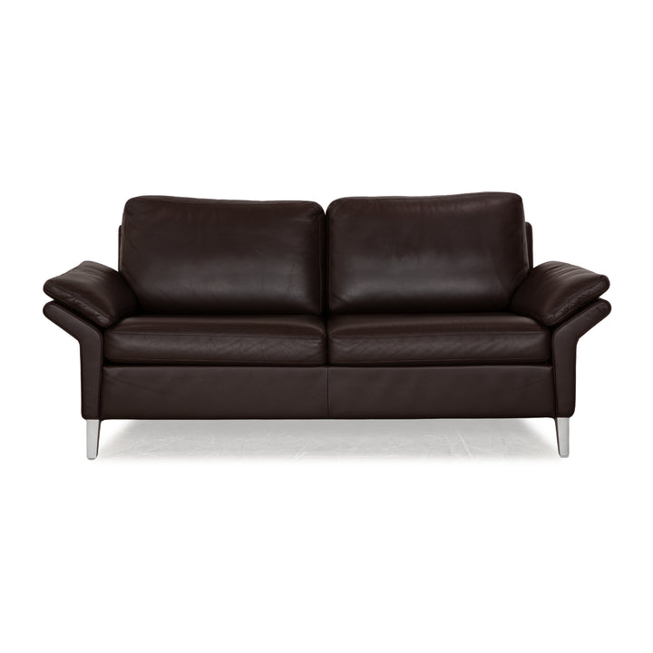 Canapé deux places en cuir marron Rolf Benz 3300