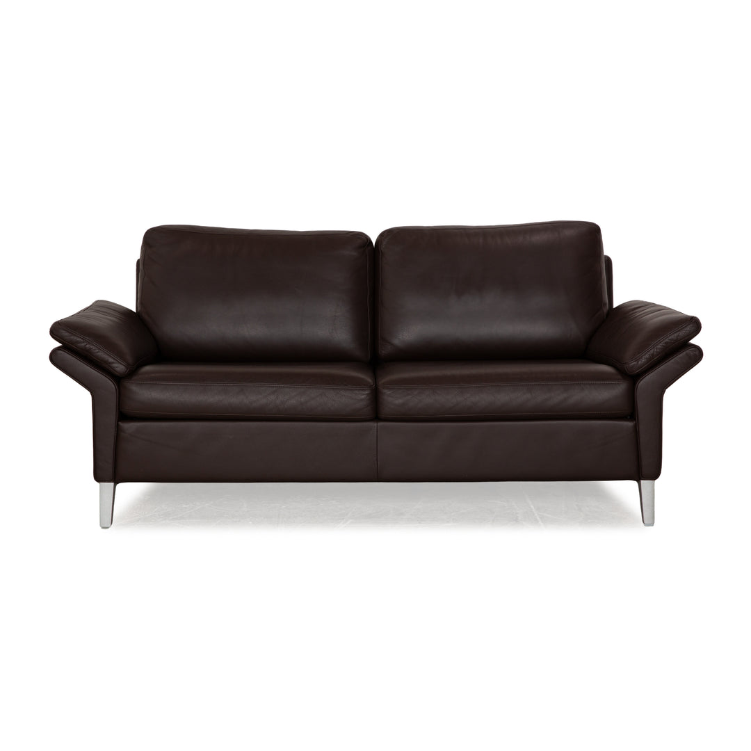 Rolf Benz 3300 leather two-seater brown sofa couch