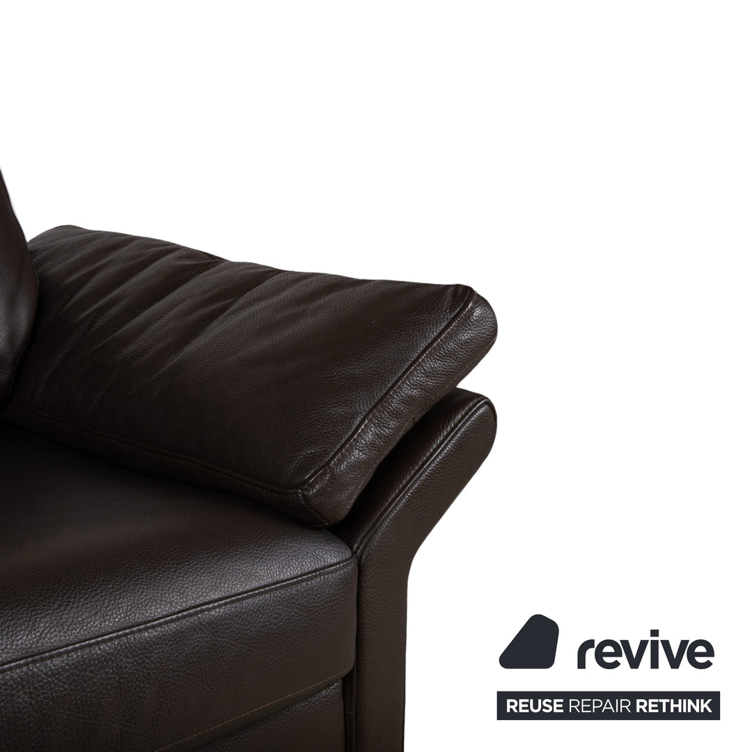 Rolf Benz 3300 leather two-seater brown sofa couch