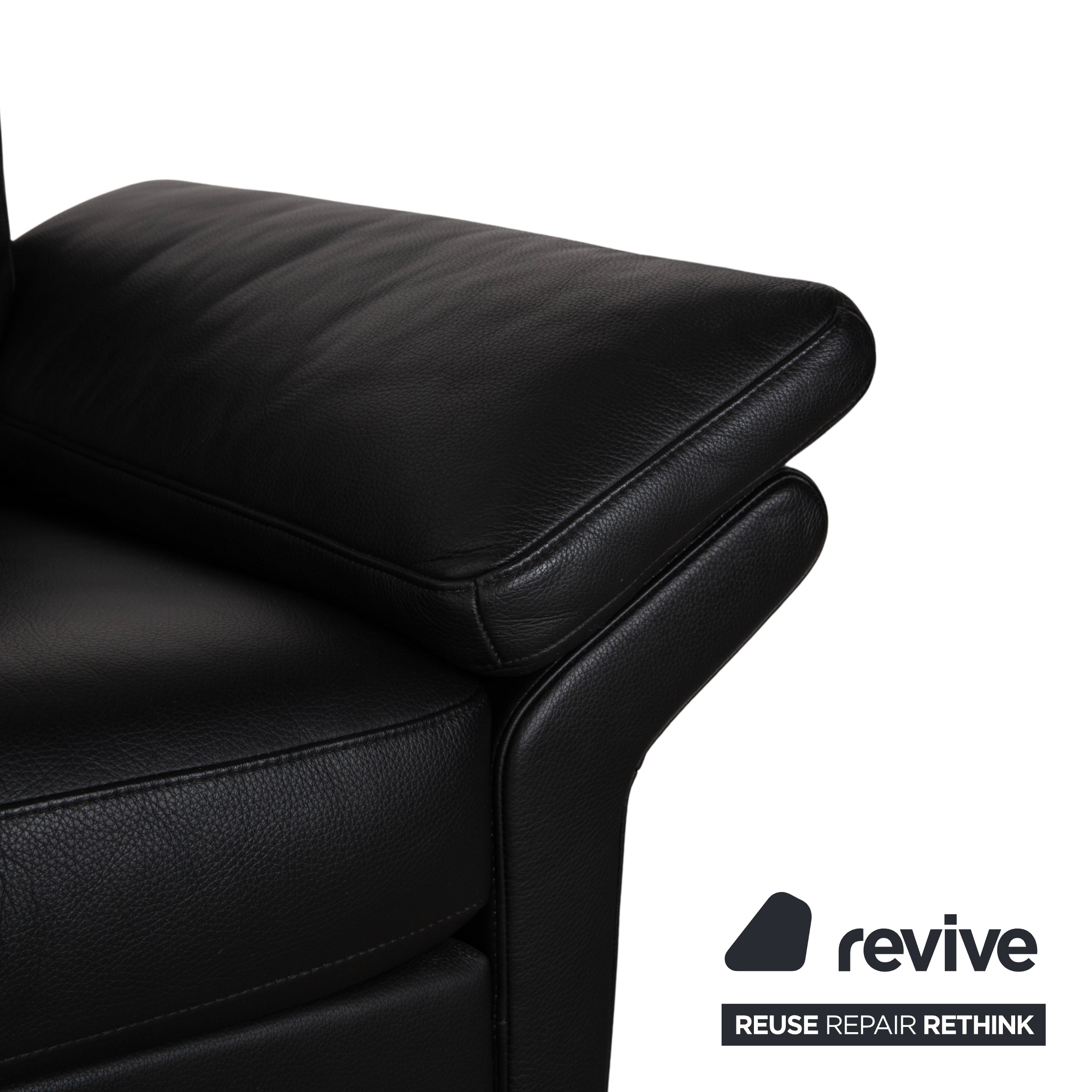 Rolf Benz 3300 Leder Zweisitzer Dreisitzer Schwarz Sofa Couch