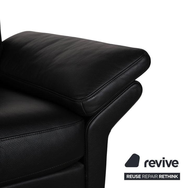 Rolf Benz 3300 Leder Zweisitzer Dreisitzer Schwarz Sofa Couch