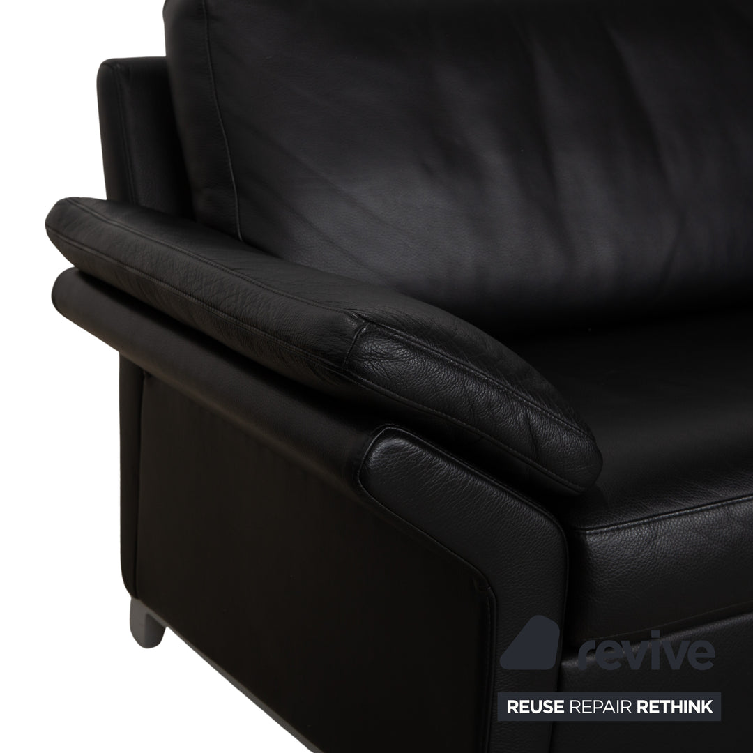 Rolf Benz 3300 Leder Zweisitzer Dreisitzer Schwarz Sofa Couch