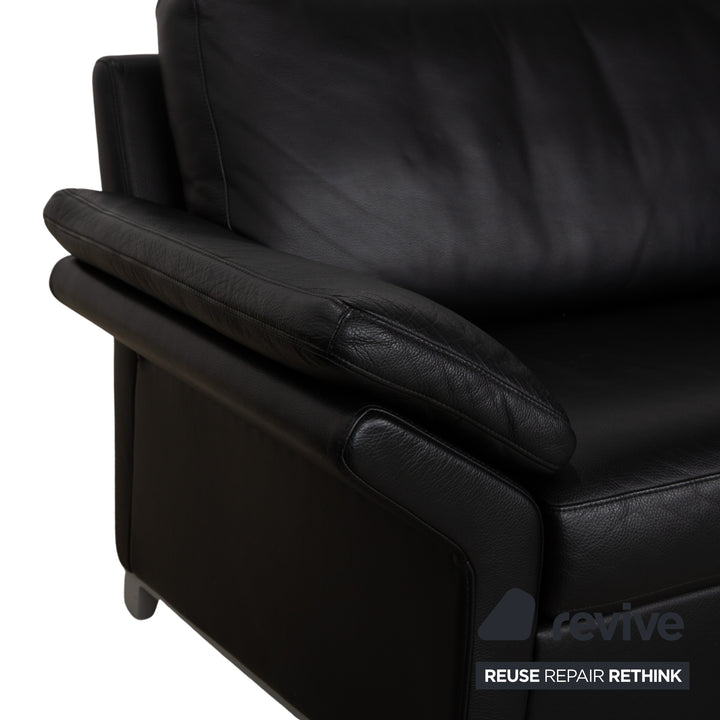 Rolf Benz 3300 Leder Zweisitzer Dreisitzer Schwarz Sofa Couch