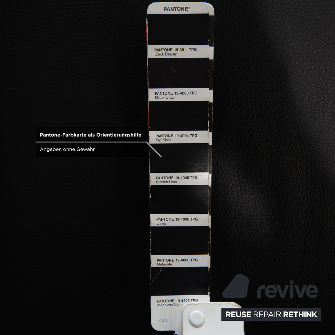 Rolf Benz 3300 Leder Zweisitzer Dreisitzer Schwarz Sofa Couch