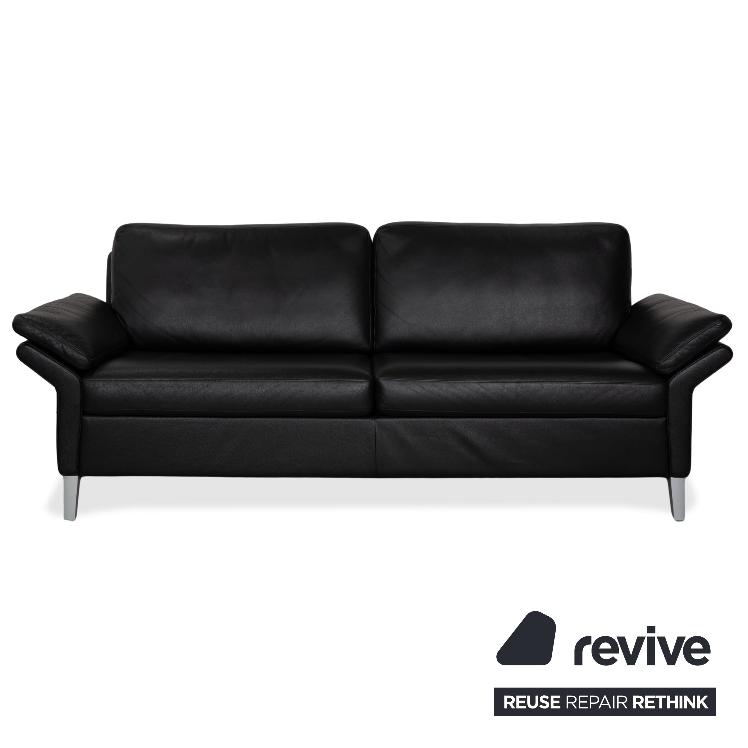 Rolf Benz 3300 Leder Zweisitzer Dreisitzer Schwarz Sofa Couch
