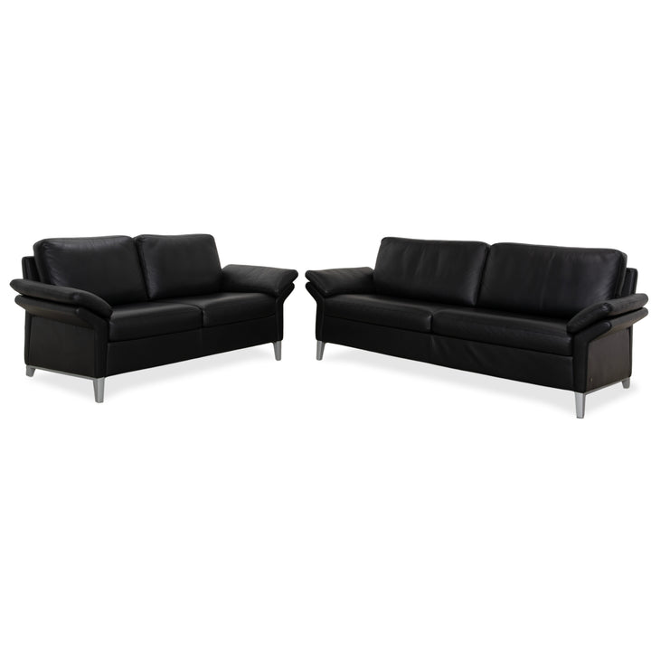 Rolf Benz 3300 Leder Zweisitzer Dreisitzer Schwarz Sofa Couch