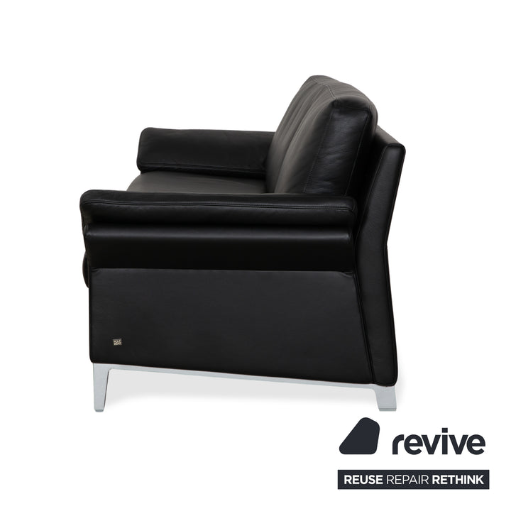 Rolf Benz 3300 Leder Zweisitzer Dreisitzer Schwarz Sofa Couch
