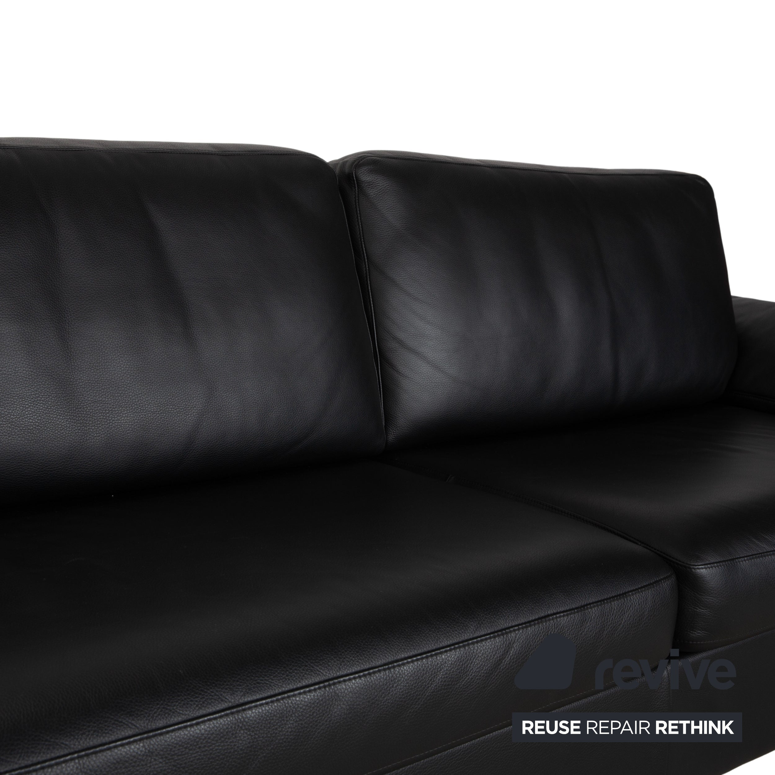 Rolf Benz 3300 Leder Zweisitzer Dreisitzer Schwarz Sofa Couch