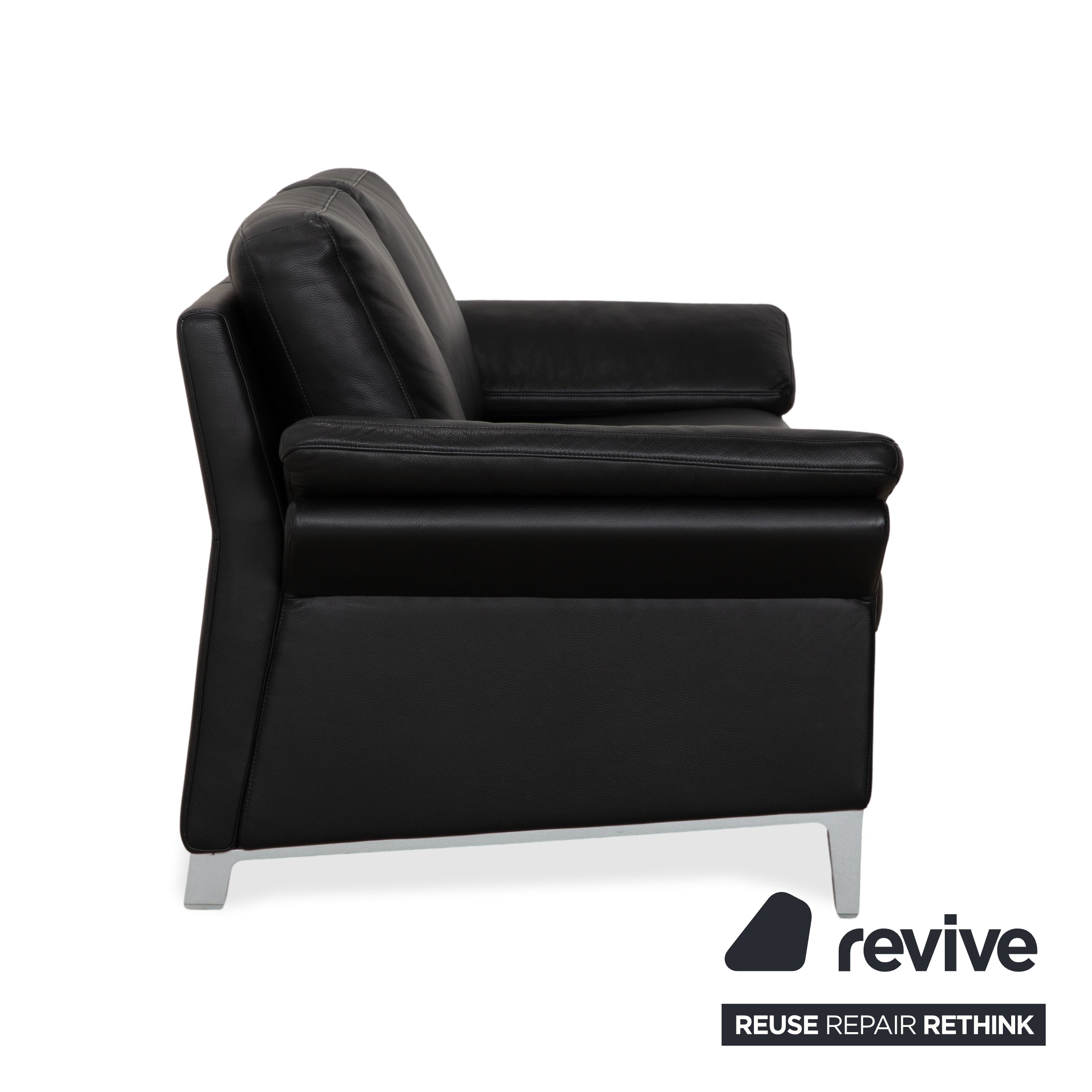 Rolf Benz 3300 Leder Zweisitzer Dreisitzer Schwarz Sofa Couch