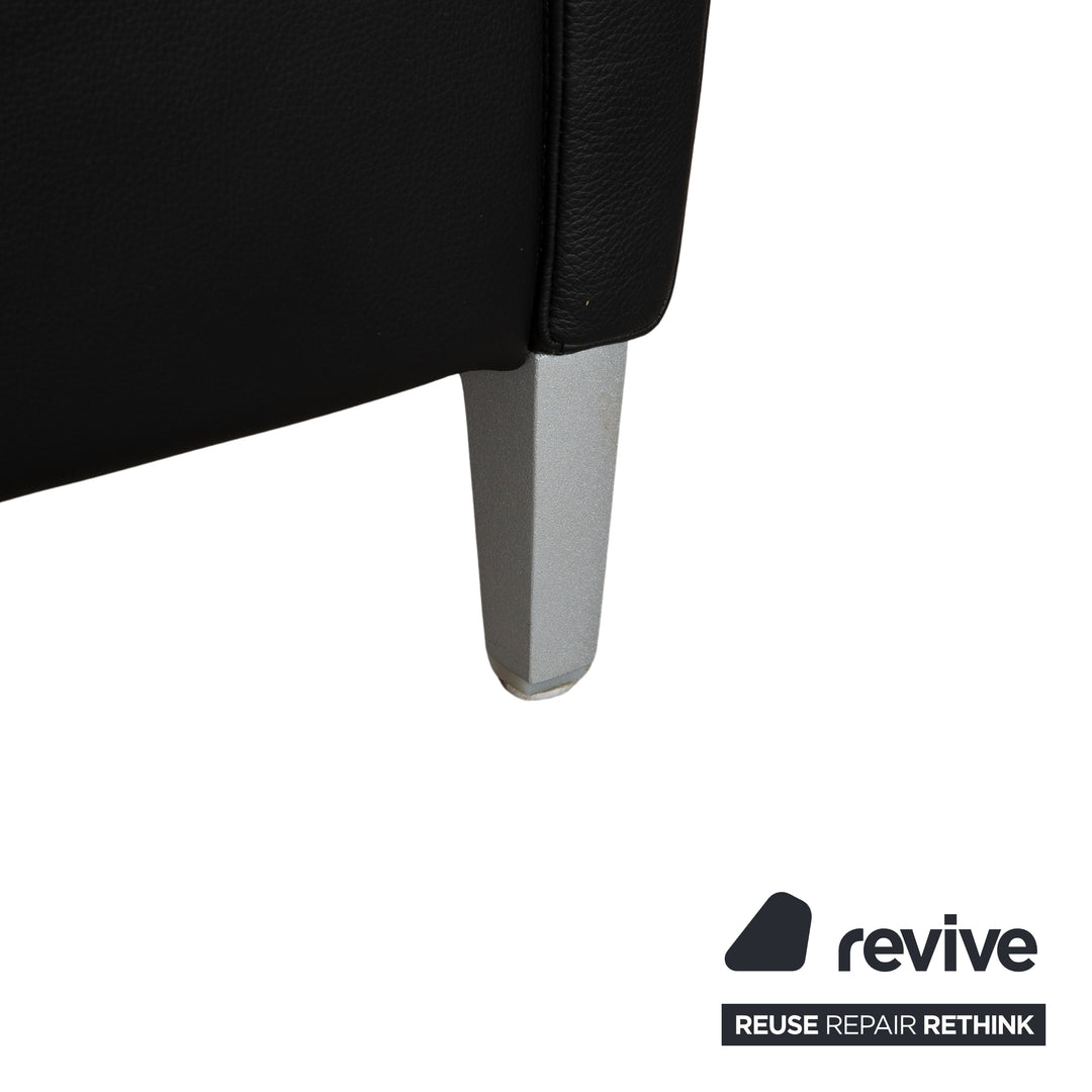 Rolf Benz 3300 Leder Zweisitzer Dreisitzer Schwarz Sofa Couch