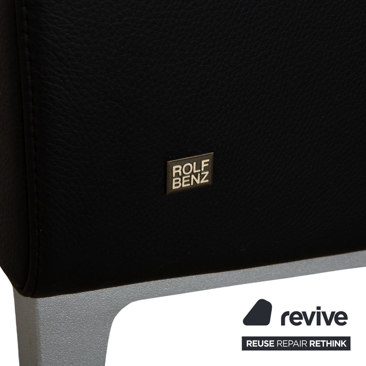 Rolf Benz 3300 Leder Zweisitzer Dreisitzer Schwarz Sofa Couch