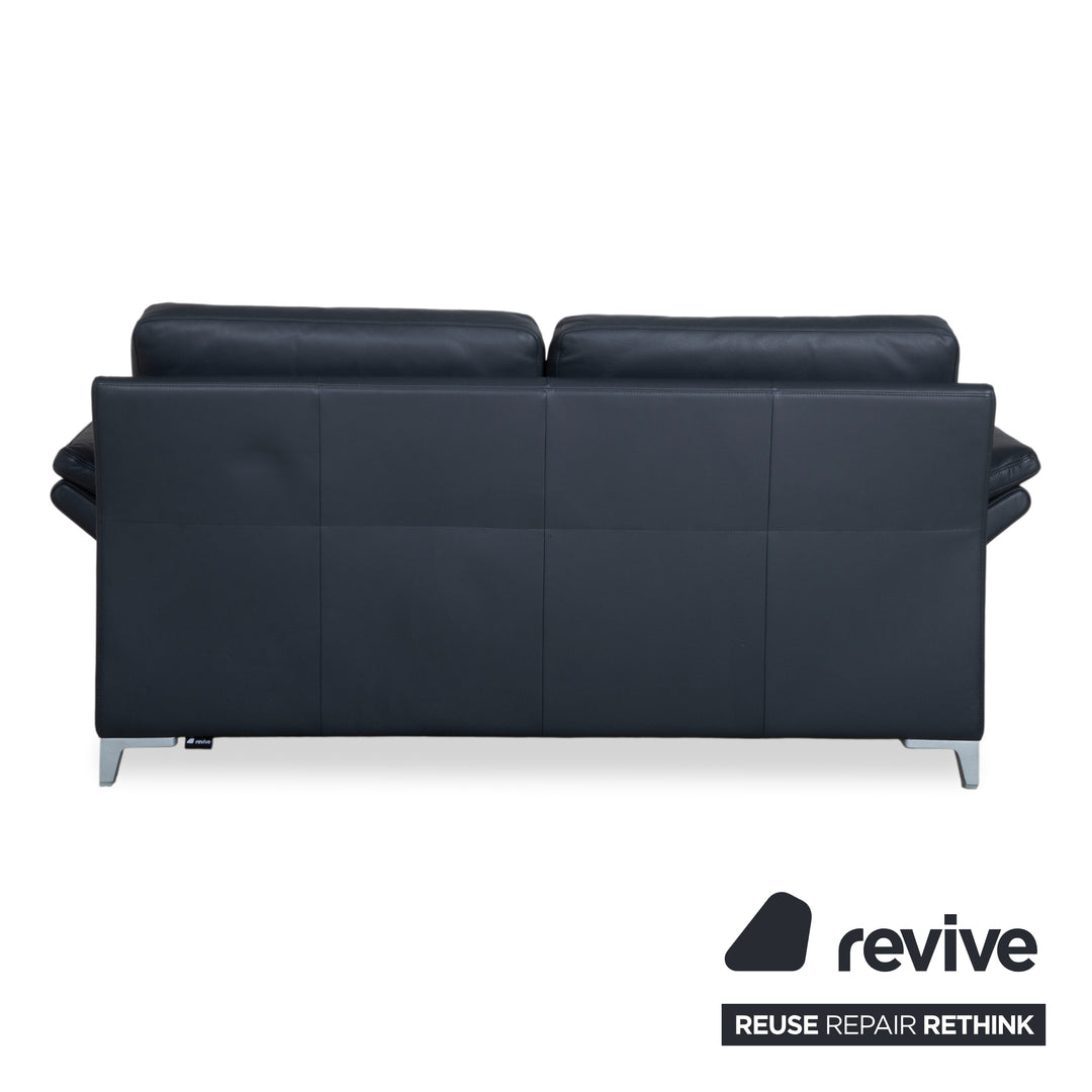 Rolf Benz 3300 Leder Zweisitzer Schwarz Sofa Couch