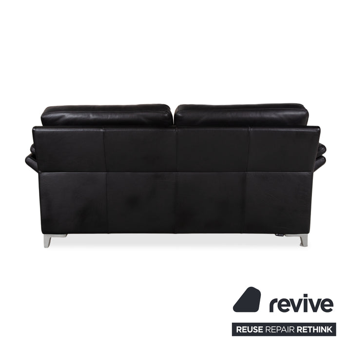 Rolf Benz 3300 Leder Zweisitzer Schwarz Sofa Couch