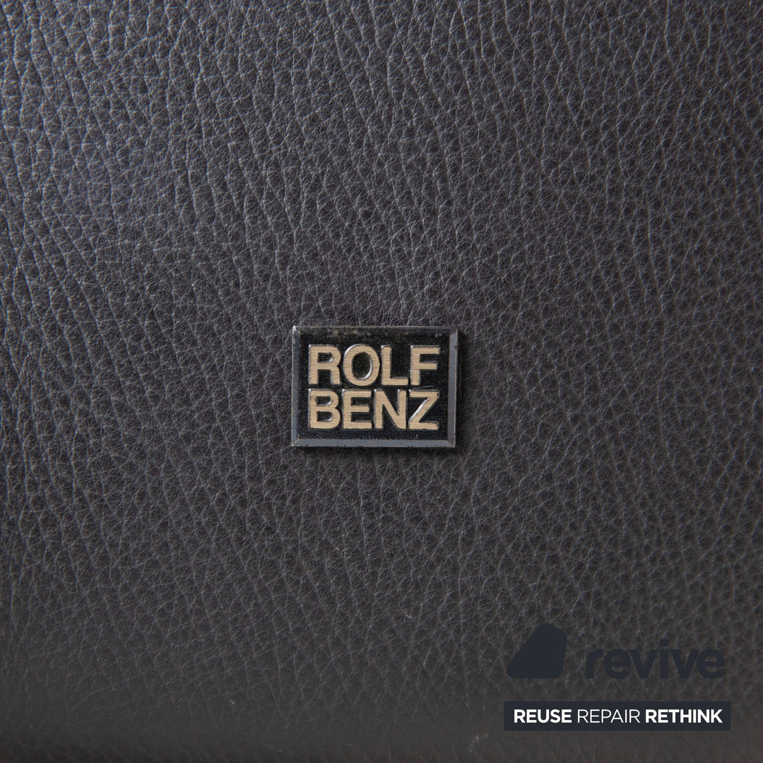 Rolf Benz 3300 Leder Zweisitzer Schwarz Sofa Couch