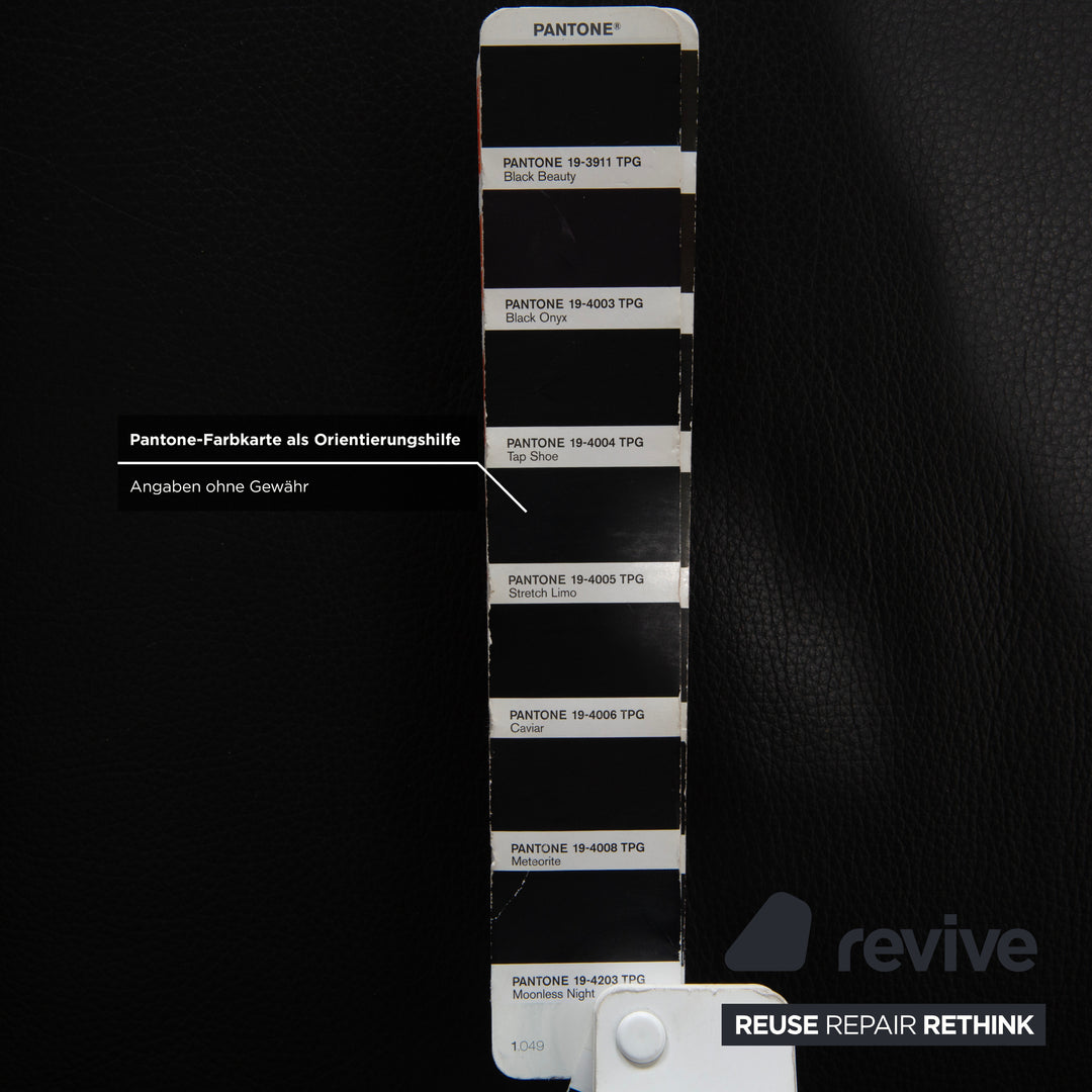 Canapé deux places en cuir noir Rolf Benz 3300