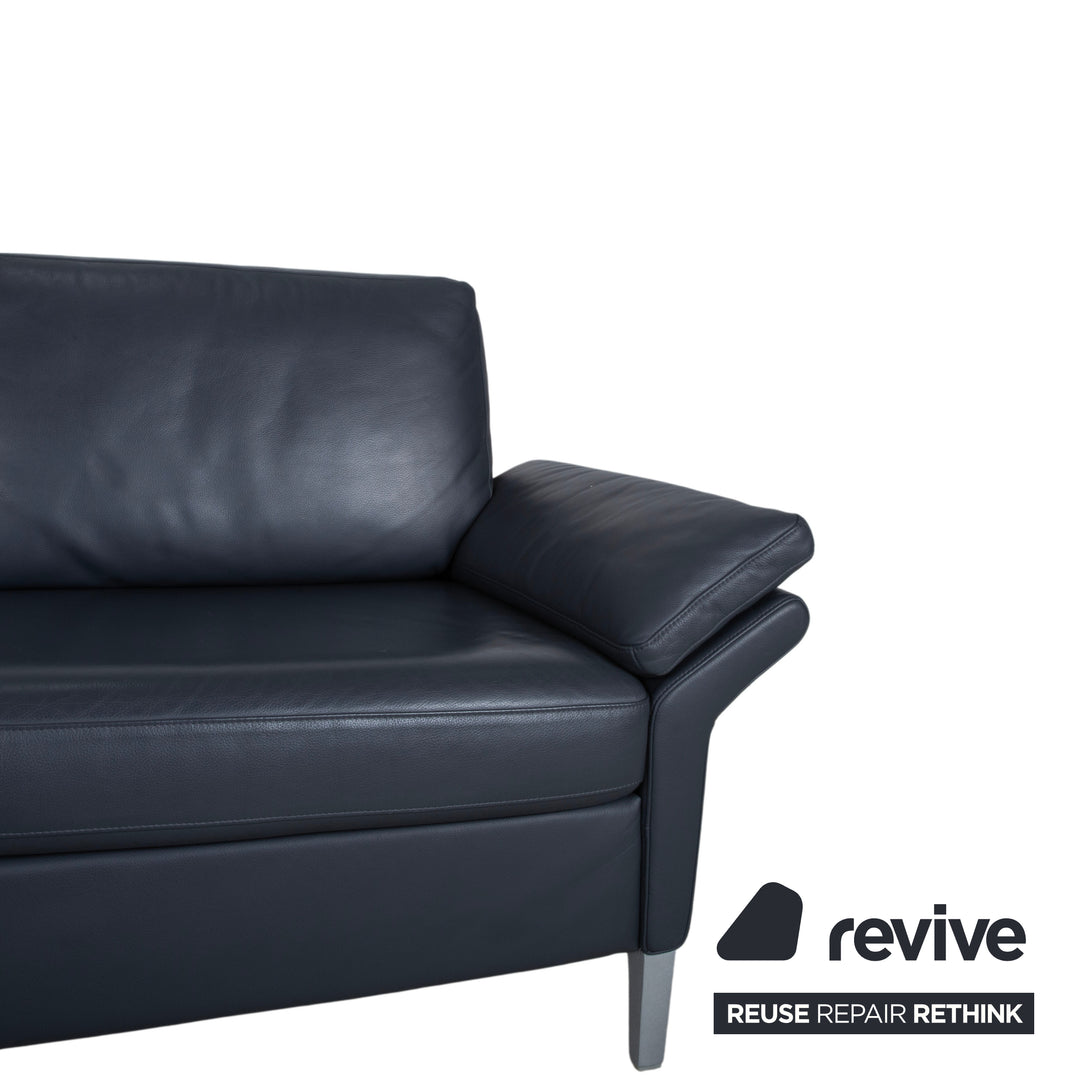 Rolf Benz 3300 Leder Zweisitzer Schwarz Sofa Couch