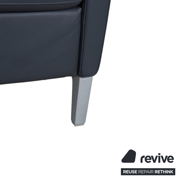 Rolf Benz 3300 Leder Zweisitzer Schwarz Sofa Couch