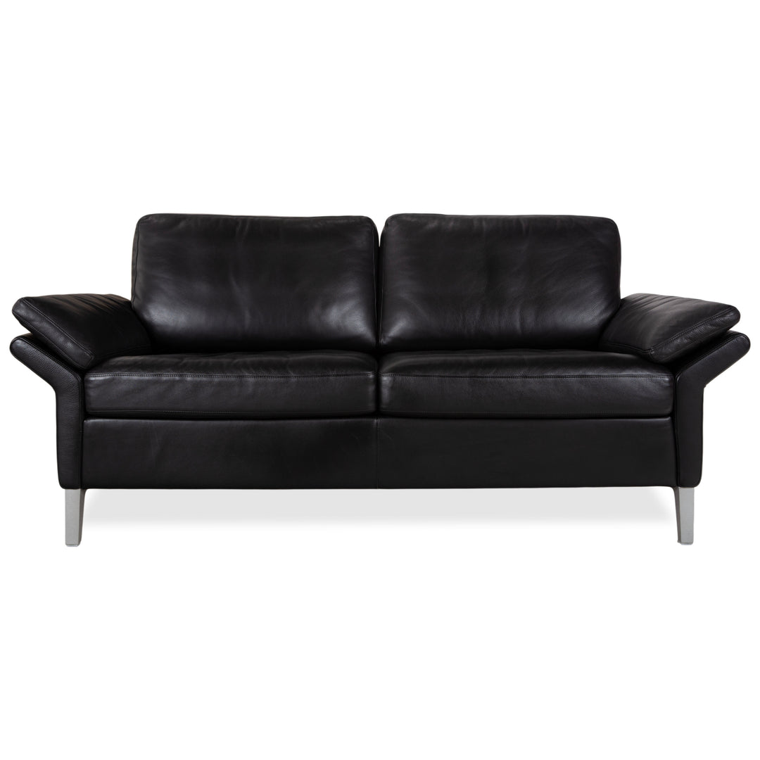 Rolf Benz 3300 Leder Zweisitzer Schwarz Sofa Couch