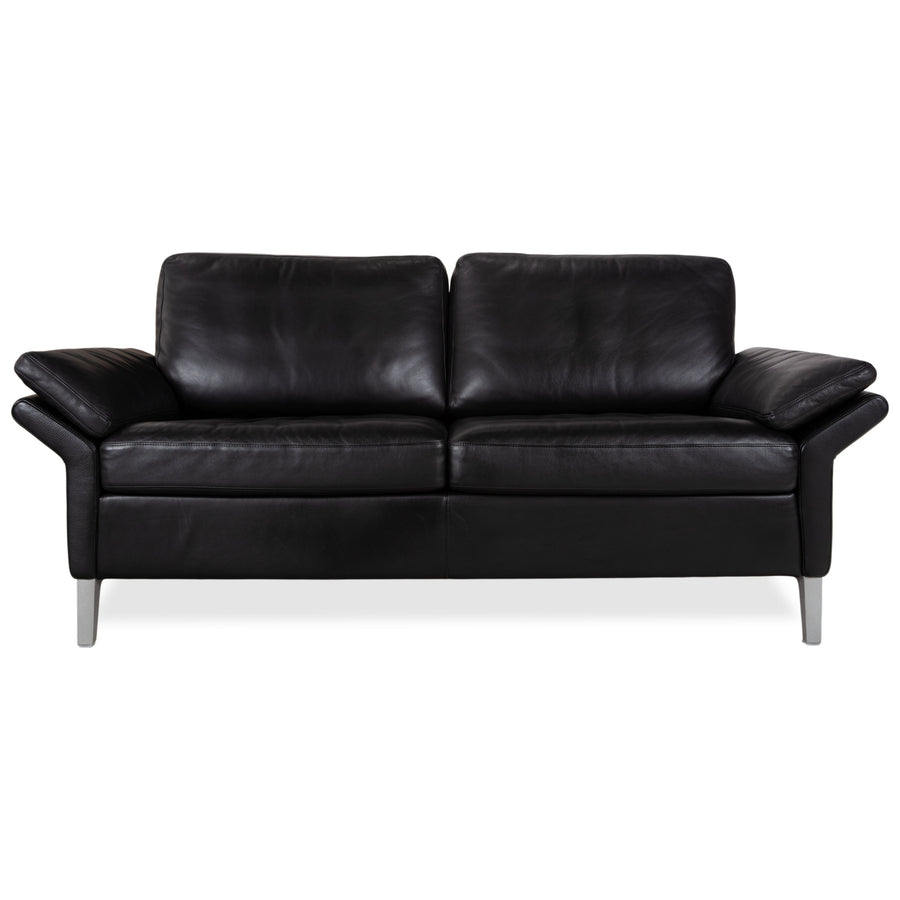 Rolf Benz 3300 Leder Zweisitzer Schwarz Sofa Couch