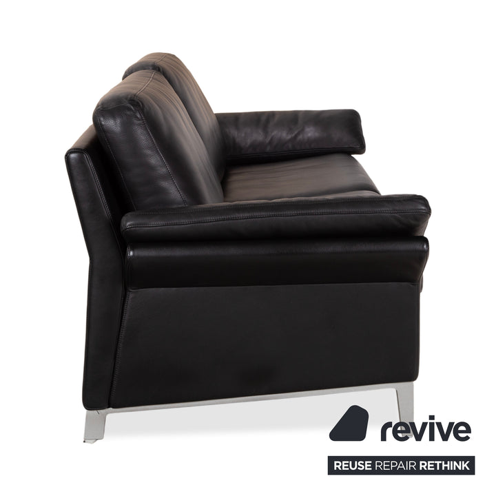 Rolf Benz 3300 Leder Zweisitzer Schwarz Sofa Couch